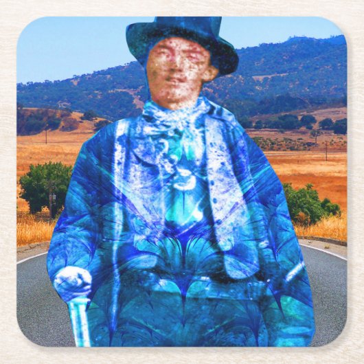 Billy das Kind Rechteckiger Pappuntersetzer (Vorderseite)