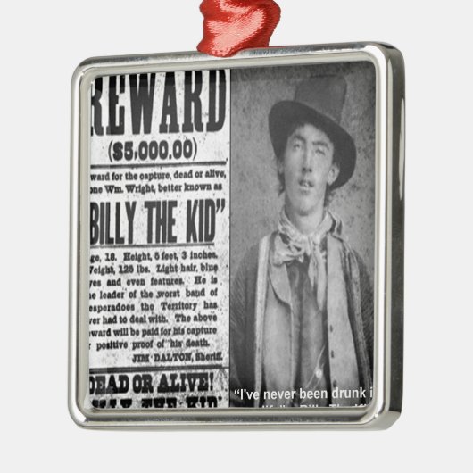 Billy das Kind Wollte Tote oder lebende Geschenke Silbernes Ornament (Links)