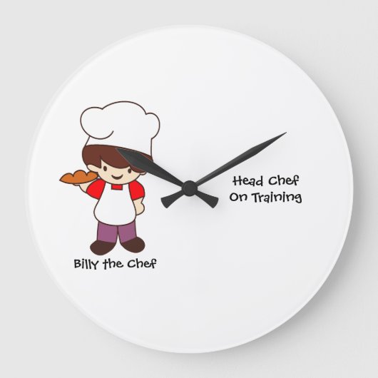 Billy der Chef Masterchef Druck Große Wanduhr (Vorderseite)
