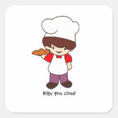 Billy der Chef Masterchef Druck  Quadratischer Aufkleber (Vorderseite)