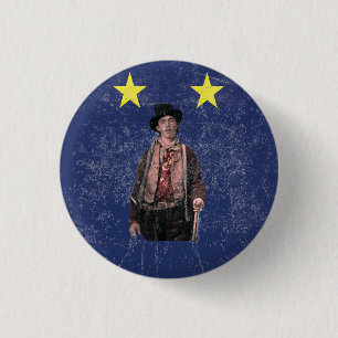Billy, der Kid American Gunfighter Outlaw Old West Button