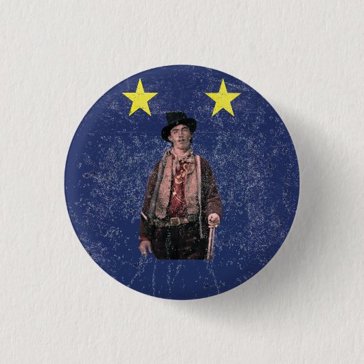 Billy, der Kid American Gunfighter Outlaw Old West Button (Vorderseite)