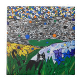 Billy die Katze und sein geheimer Garten Fliese (Vorderseite)