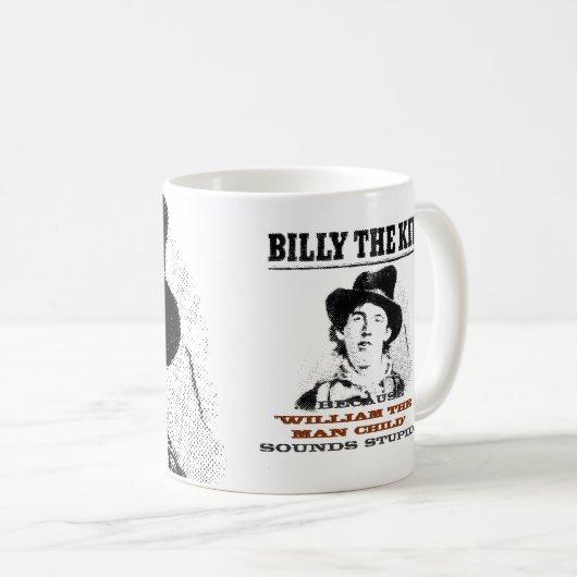 Billy die Kinderlustige Kaffee-Tasse Kaffeetasse (VorderseiteRechts)