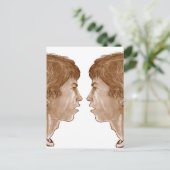 Billy ... Doppelprofil Portrait 2004 Postkarte (Stehend Vorderseite)