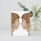 Billy ... Doppelprofil Portrait 2004 Postkarte (Stehend Vorderseite)