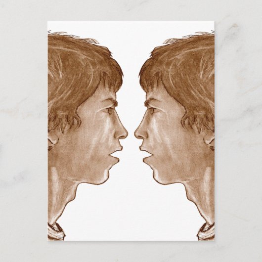 Billy ... Doppelprofil Portrait 2004 Postkarte (Vorderseite)