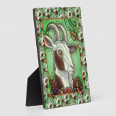 BILLY GOAT AND AUTUMN LEAVES, ERNTEDANK FARM FOTOPLATTE (Seite)