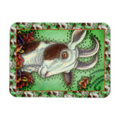 BILLY GOAT AND AUTUMN LEAVES, ERNTEDANK FARM MAGNET (Horizontal)