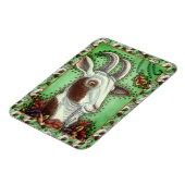 BILLY GOAT AND AUTUMN LEAVES, ERNTEDANK FARM MAGNET (Linke Seite)
