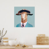 Billy Goat_Funny Goat Leinwand| Ziege Wohngestaltu Poster (Küche)