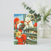 "Billy Goat Helper" von Jenny Nystrom Postkarte (Stehend Vorderseite)