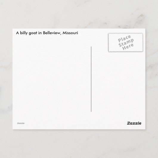 Billy Goat Postkarte (Rückseite)
