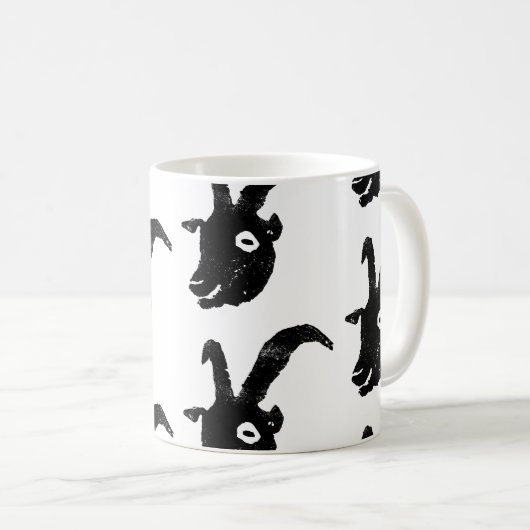 Billy Goat Potato Print Pattern Kaffeetasse (VorderseiteRechts)