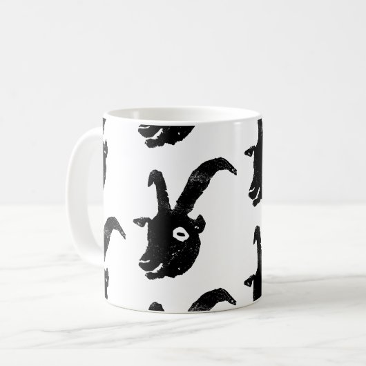 Billy Goat Potato Print Pattern Kaffeetasse (Vorderseite Links)