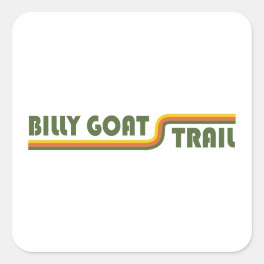 Billy Goat Trail Maryland Quadratischer Aufkleber (Vorderseite)