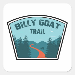 Billy Goat Trail Maryland Quadratischer Aufkleber