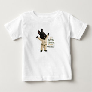 Billy Morgen Stretch Niedlicher schwarzer Rex-Hase Baby T-shirt