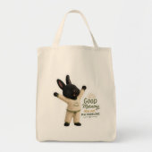 Billy Morgen Stretch Niedlicher Schwarzer Rex-Hase Tragetasche (Vorne)