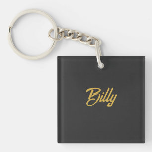 Billy Name Typografie Personalisiertes Geschenk Schlüsselanhänger