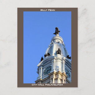 Billy Penn City Hall Philadelphia Postkarte