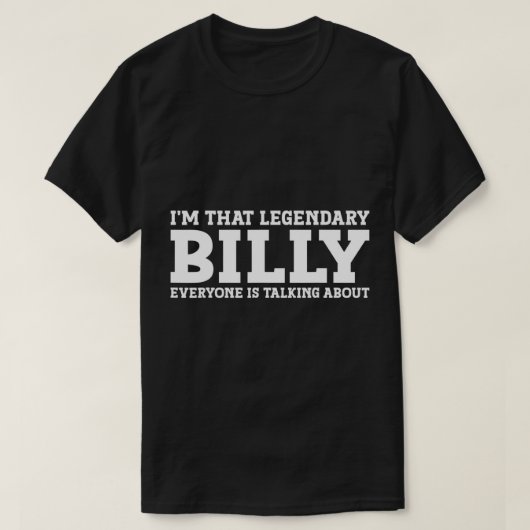 Billy Personal Name Vorname Funny Billy T - Shirt (Design vorne)
