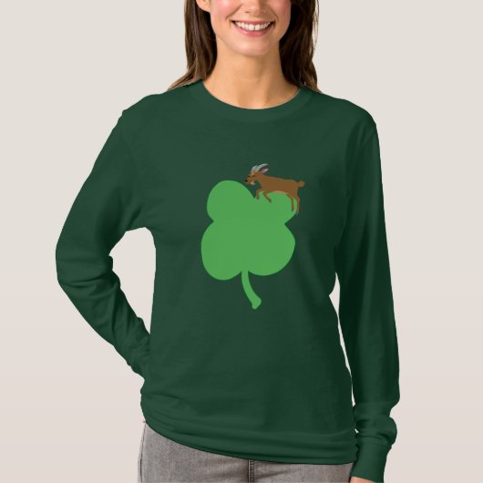 Billy Swags St. Patricks Day Goat Themed Long T-Shirt (Vorderseite)