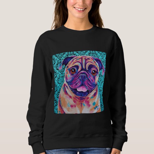 Billy - Tan Mops Dog Artwork Premium T - Shirt 145 (Vorderseite)