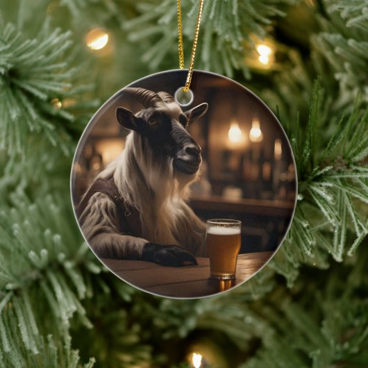 Billy the Kid: Eine Ziege geht in eine Bar, Keramik Ornament (Baum)