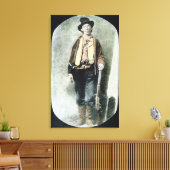 Billy the Kid (farbige Gravur) Leinwanddruck (Insitu (Wohnzimmer))