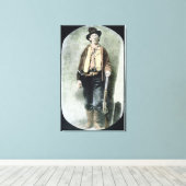 Billy the Kid (farbige Gravur) Leinwanddruck (Insitu (Holzboden))