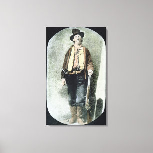 Billy the Kid (farbige Gravur) Leinwanddruck