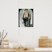 Billy the Kid (farbige Gravur) Poster (Küche)