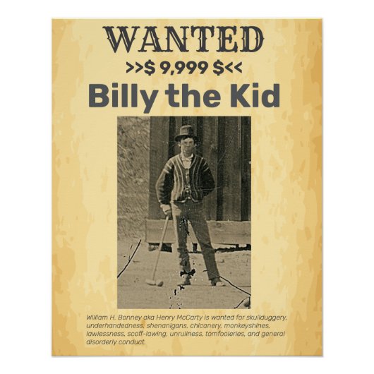 Billy the Kid 🤠 GEWOLLT PREWARD Poster (Vorderseite)