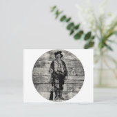 Billy The Kid on Wood Postkarte (Stehend Vorderseite)