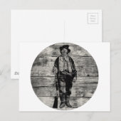 Billy The Kid on Wood Postkarte (Vorne/Hinten)