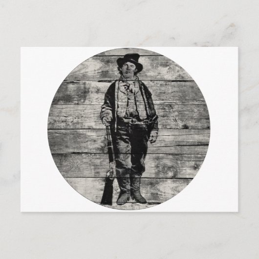 Billy The Kid on Wood Postkarte (Vorderseite)