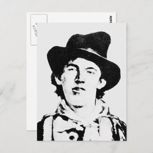Billy The Kid ~ William H. Bonney/Outlaw Postkarte (Vorne/Hinten)