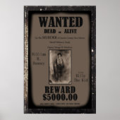 Billy The Kid Wollte Dead or Alive Poster (Vorne)