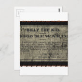 Billy The Kid Wollte Poster Postkarte (Vorne/Hinten)