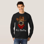 Billy The Mops Funny Western Dog Lover Mops Eigent T-Shirt (Vorne ganz)