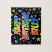 "BILLY" Vorname, Spaß "GLÜCKLICHER GEBURTSTAG" Puzzle (Vertikal)