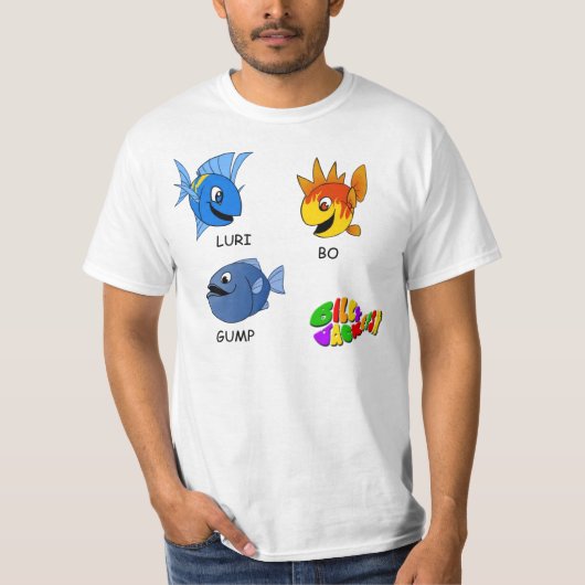 Billyjackfish-T - Shirt LURI, BO und GUMP (Vorderseite)