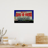 Billy's Burg-O-Rama, Main St., Oxford, MA Poster (Küche)