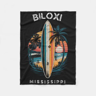 Biloxi Beach Mississippi Männer Frauen Surfen  Fleecedecke