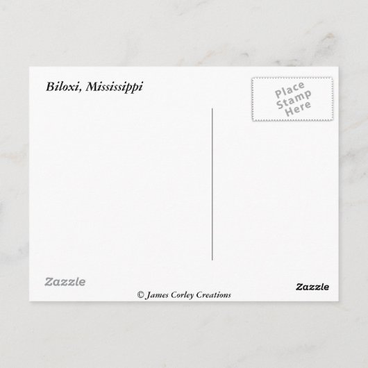 Biloxi Bokeh Postkarte (Rückseite)
