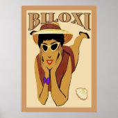 Biloxi, Lady on Beach Poster (Vorne)