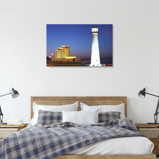 Biloxi Leuchtturm am Sound an der Leinwand Kunst (Insitu (Schlafzimmer))
