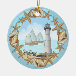 Biloxi Lighthouse Keramik Ornament