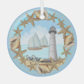 Biloxi Lighthouse Ornament Aus Glas (Vorderseite)